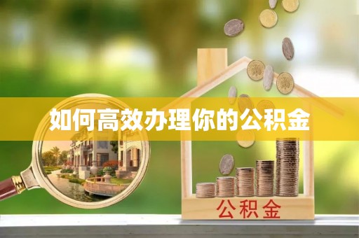 前锋如何高效办理你的公积金