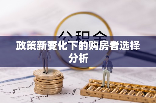 前锋政策新变化下的购房者选择分析